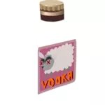 Vector tekening label van Russische wodka