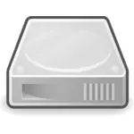 Vector de dibujo de icono de disco duro de borde grueso