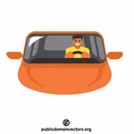 Kierowca prowadzący samochód