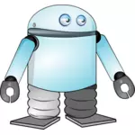 קריקטורה רובוט כחול בתמונה וקטורית