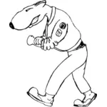 صورة متجه كاريكاتير الكلب