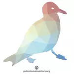 Ente mit low-Poly-Muster