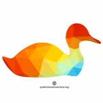 Silhouette einer Ente
