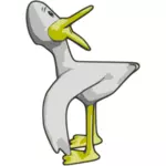 Illustration de dessin animé de canard gris