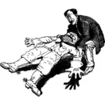 Døende cowboy vector illustrasjon