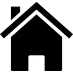Hus eller hem vektor icon