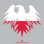 Polska flaggan heraldiska Eagle