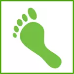 Eco Kohlenstoff-Fußabdruck-Vektor-Symbol