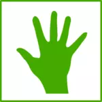 클립 아트, 클립 아트, 녹색, 아이콘, 손, 다섯, 손가락, eco, 생태학, 생태, 기호, 심볼, 저장을 svg