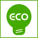Eco lampa ikon vektorbild