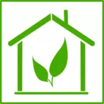 Eco huset vektor ikon