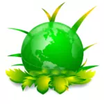 Ilustraţie de vector planeta ecologic