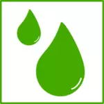 エコ緑水ドロップ ベクトル画像