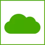 Eco gröna moln vektor icon