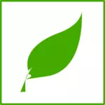 Эко зеленый лист Векторный icon