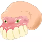 Vector image of teeth monster