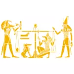 Żółty sztuki starożytnej egipskiej