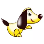पीला कुत्ता वेक्टर छवि