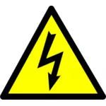 Текущий знак опасности электричества векторное изображение