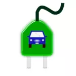 Electrical car vector icon