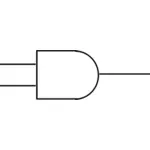 Gráficos vetoriais de símbolo de lógica electrónica 