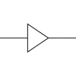 Векторное изображение символа электронной логики «буфер»