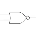 Векторная Иллюстрация из «ни» символ логике электроника