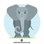 Image clipart de dessin animé d’éléphant