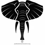 Слон Векторный силуэт