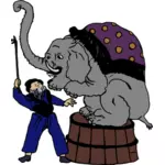 Imagem de treinador do elefante