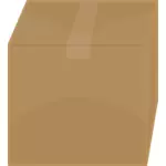 Векторное изображение тесьмой закрытой картонной коробке