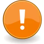 Vector drawing of exclamation mark in orange circle