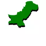 Карта Пакистана зеленый