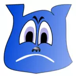 Emoji bleu triste