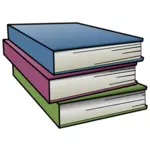 Vector Illustrasjon av stabel med bøker