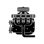 V8 engine vector image