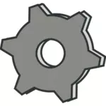Clip-art vector de ícone de opções de configurações de tons de cinza