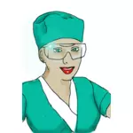 Medisinsk sykepleier vektorgrafikk