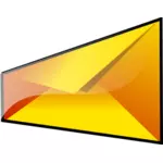 वेबसाइट पर एक ई-मेल लिंक के लिए नारंगी प्रतीक की सदिश छवि