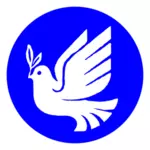 יונה לבנה בתמונה וקטורית השלום