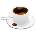 איור וקטורי של כוס קפה אספרסו
