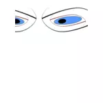 עיניים כחולות כועסת