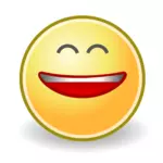 Laughing smiley face icon vector image