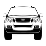 Suburban Vehicle Vector Front View