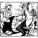Ilustracja wektorowa pijanych mężczyzn walki