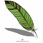 Quill green feather