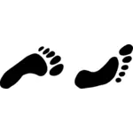 Foot prints silhouette