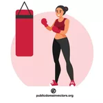 Vrouwelijke bokser