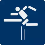 Omheining springen sport pictogram vectorillustratie