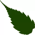 Imaginea silueta drak verde de o frunză de
